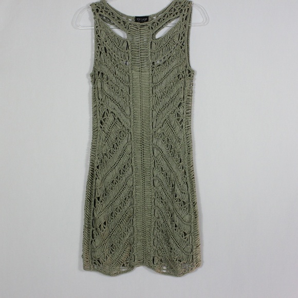 Topshop Dresses & Skirts - Topshop Macrame Knit Dress Olive Green 8